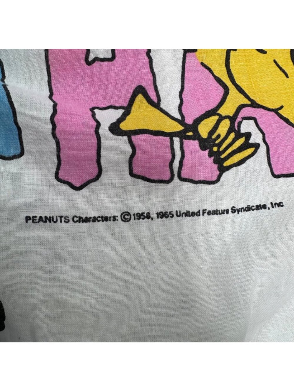 Vintage Peanuts Snoopy Woodstock Ha Ha Laughing Blanket Twin Size Cannon USA - Picture 6 of 11